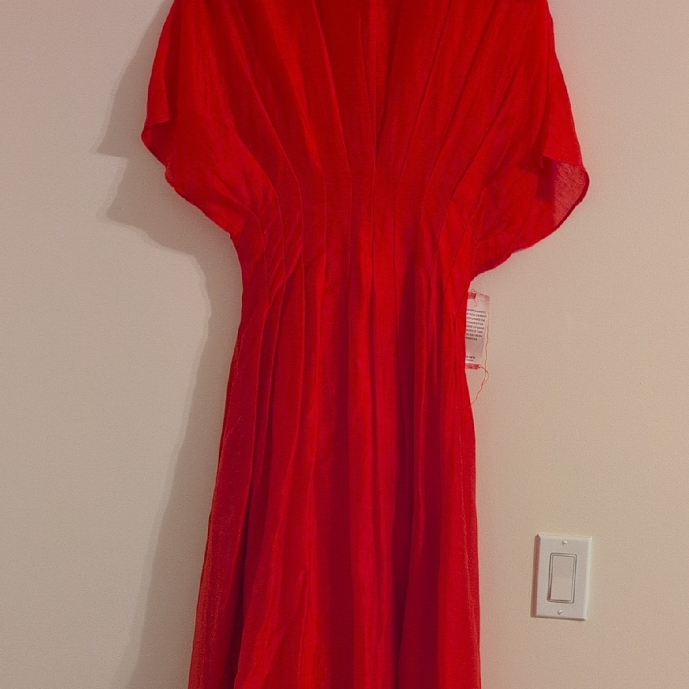 Ever New Vibrant Red Midi Dress